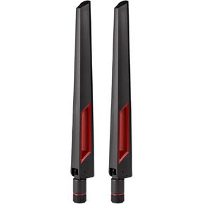 Superbat WiFi 6 6E Antenna Tri Band 2.4GHz 5GHz 6GHz RP-SMA Male Omni Directional Antenna for WiFi Router PC Desktop PCIe WiFi Card WiFi IP Security Cameras USB Adapter Motherboard Antenna 2-Pack