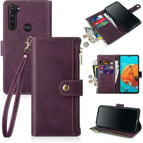 Antsturdy Compatible with Motorola Moto G Stylus 2020 Wallet case with Card Holder for Women Men Phone case RFID Blocking PU Leather Flip Shockproof Cover with Strap Zipper Credit Card Slots,Black