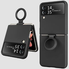 for Galaxy Z Flip 3 Case, case for Samsung z3 flip Phone case Silicone Slim case for Samsung Galaxy z flip 3 Rubber case Protective case for Samsung Galaxy flip 3- Black