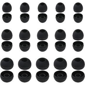 15 Pairs Earbud Tips Silicone Replacement Earbud Ear Buds Tips, Nozzle Earbuds Earphones in- Ear Headphones Eartips (Inner Hole from 3.8mm-5.5mm Earphones) (S/M/L)