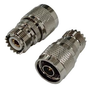 UHF Female to N Male Adapter JXRF Connector RF Coaxial Cable Connectors (2 Pack)