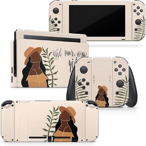 Tacky Design Feminist Skin Compatible with Nintendo Switch Skin Wrap Cover, BLM Skin for Nintendo Switch Stickers for Girls, Women, Teens, Premium Vinyl 3M Full Wrap Decal.