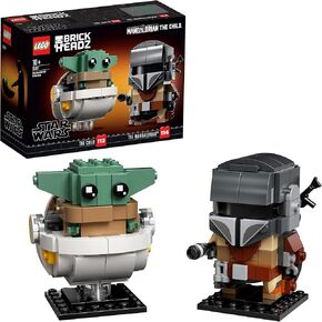 LEGO 75317 BrickHeadz Star Wars The Mandalorian & The Child Baby Yoda Collectable Model Building Set