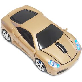 Wireless Mouse Car Mouse, Sport Car Shaped Mouse Mice for Computer, Laptop, PC, Mac with LED Light (Red)