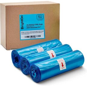 Perfect Fit Cat Litter Refill Bags Compatible with Litter Genie Easy Roll Pail (75 Bags) (Unscented)