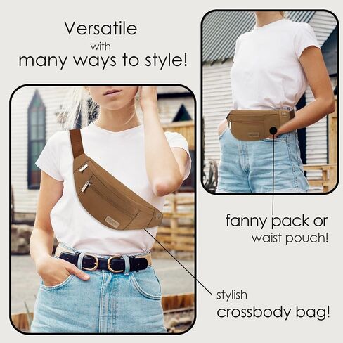 MAXTOP Large Crossbody Fanny Pack with 4-Zipper Pockets,Gifts for Enjoy Sports Festival Workout Traveling Running Casual Hands-Free Wallets Waist Pack Phone Bag Fits All Phones in Saudi Arabia