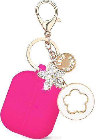 KOUJAON Silicone Case Cover for Galaxy Buds 3 Pro, Galaxy Buds 3 with Bling Keychain, Portable, Milk Tea in Saudi Arabia