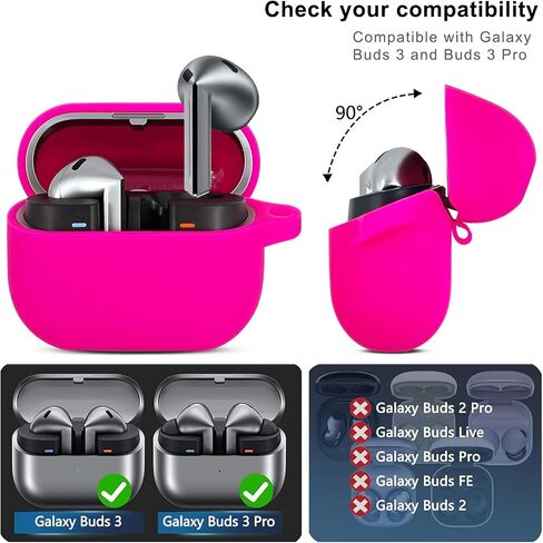 KOUJAON Silicone Case Cover for Galaxy Buds 3 Pro, Galaxy Buds 3 with Bling Keychain, Portable, Milk Tea in Saudi Arabia