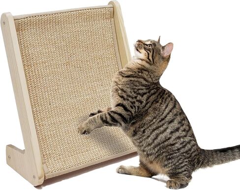 Meeyoview Cat Scratcher, L Shape Cat Scratching Pad, Sisal Cat Scratch Board for Indoor Cats, Wall Furniture Protector with Catnip (Triangular Scratcher) in Saudi Arabia