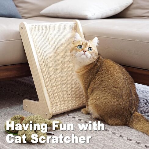 Meeyoview Cat Scratcher, L Shape Cat Scratching Pad, Sisal Cat Scratch Board for Indoor Cats, Wall Furniture Protector with Catnip (Triangular Scratcher) in Saudi Arabia