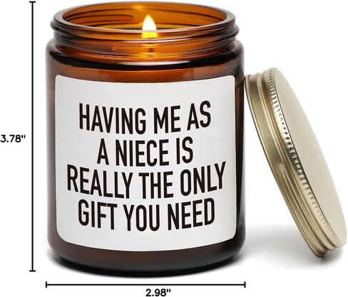 Cool Aunt Candle Gifts from Niece Nephew, Birthday Candle Gift for Aunt, Cool Aunt Scented Candle, Natural Soy Wax, 7oz Cool Aunt Birthday Gifts from Niece Nephew Funny Idea Gift for Aunts in Kuwait