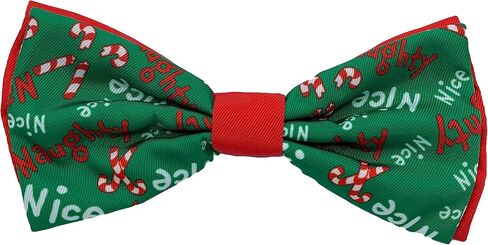 Huxley & Kent Bow Tie for Pets | Naughty & Nice (Small) | Christmas Holiday Bow Tie Collar Attachment | Fun Bow Ties for Dogs & Cats | Cute, Comfortable, and Durable | H&K Bow Tie in Saudi Arabia