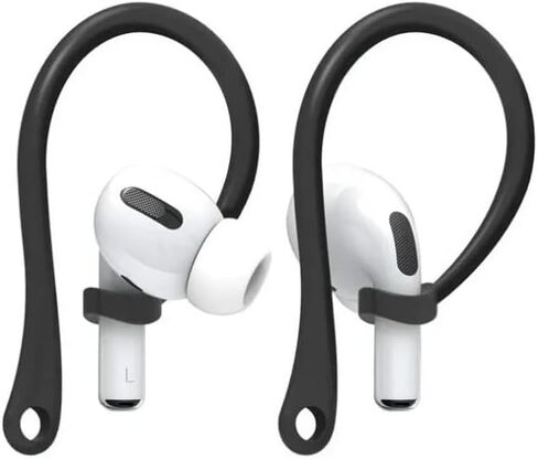 [زوجان] خطافات أذن مريحة لـ AirPods Pro الجيل الثاني، AirPods Pro، مصممة لـ AirPods 3 & 2 & 1، ملحقات سماعات الأذن، مضادة للانزلاق، ملاءمة مريحة (أبيض وأسود) in Saudi Arabia
