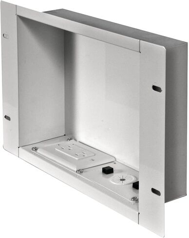 Peerless-AV IBA2AC-W صندوق معدني كبير الحجم مزود بميزة القفل ومنفذ طاقة (كبير)، باللون الأبيض in Kuwait