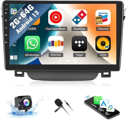 SIXWIN 2G+64G Android Car Stereo for Hyundai I30 2011-2015 9 Inch Touch Screen with CarPlay Android Auto Mirror Link Bluetooth GPS Navigation WiFi FM SWC Backup Camera MIC in Saudi Arabia