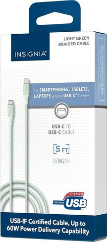 كابل INSIGNIA Lightning إلى USB-C (5 قدم، أخضر فاتح) in Kuwait