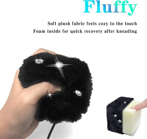 Bling Pink Dice for Car Plush Fuzzy Car Dice with Rhinestones Dots for Rear View Mirror Accessories Hanging Pink Fuzzy Dice Cute Car Accessories for Women and Girl in Saudi Arabia