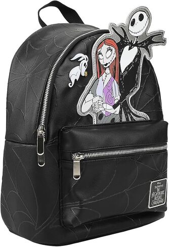 Nightmare Before Christmas Applique Character Art 12.5" Black Mini Backpack in Saudi Arabia