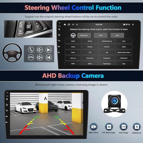 SIXTOP [2+64G] Android Car Stereo for Dodge Ram 2013-2019 (Auto A/C) Upgrade Replacement Radio Carplay Android Auto Mirror Link 30 Themes 9 inch Touchscreen FM GPS Bluetooth+Backup Camera&MIC in Saudi Arabia