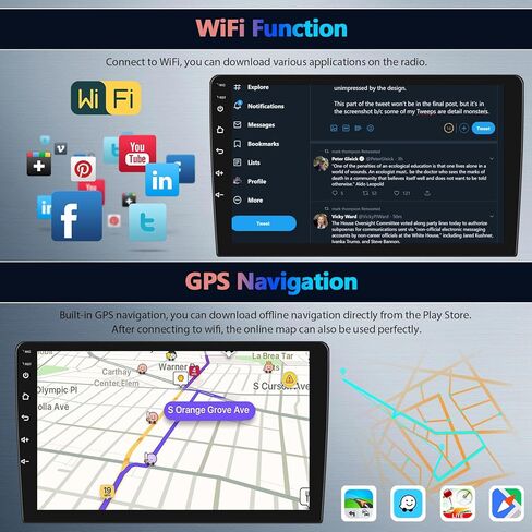 SIXTOP [2+64G] Android Car Stereo for Dodge Ram 2013-2019 (Auto A/C) Upgrade Replacement Radio Carplay Android Auto Mirror Link 30 Themes 9 inch Touchscreen FM GPS Bluetooth+Backup Camera&MIC in Saudi Arabia