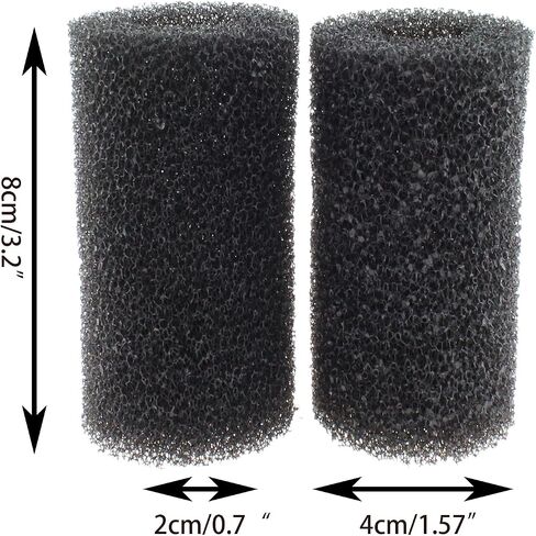 6pcs Pre-Filter Sponge 0.7" Intake Aquarium Foam Sponge Roll Intake Filter Cover for Aquarium Shrimp Fry Fish Tank Filter in Saudi Arabia