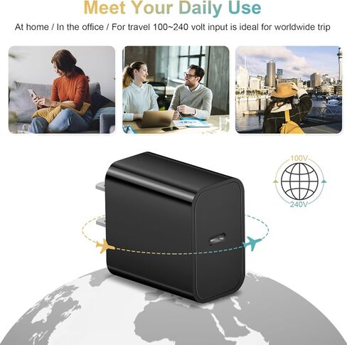 [عبوتان] شاحن حائط USB C، محول طاقة iPhone 14 بقدرة 20 وات PD متوافق مع iPhone 14/14 Pro/14 Pro Max/14 Plus/13 12 11 Pro Max/Pro/Mini/Xs Max/XR/X، iPad برو/ميني، جوجل بيكسل 5/4/3 in Kuwait