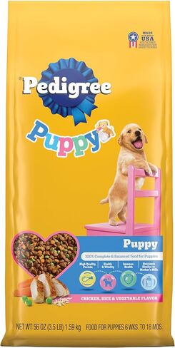 Pedigree Puppy Growth & Protection Dry Dog Food Chicken & Vegetable Flavor, 14 lb. Bag in Saudi Arabia