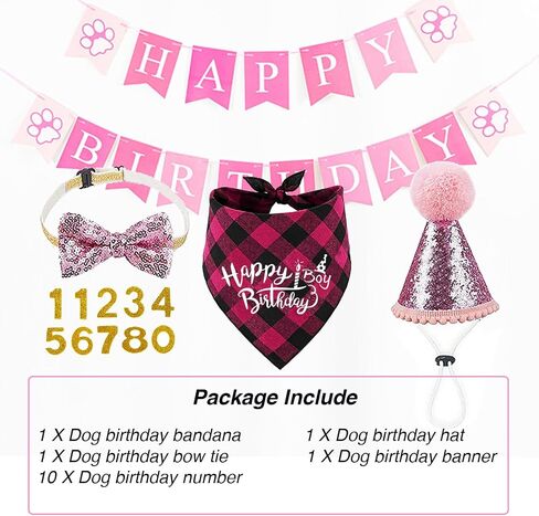 Dog Birthday Bandana Set Dog Boy Birthday Hat Happy Birthday with Numbers for Large X-Large Dogs Pets, Blue Dog Birthday Decorations with Bow (Blue, XL) in Saudi Arabia