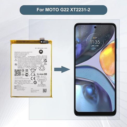 بطارية بديلة NH50 متوافقة مع Moto G22 XT2231-2 مع الأدوات in Saudi Arabia