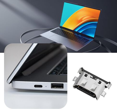 ECSiNG 4PCS USB Type C Charging Port Connector Socket Charger Component Compatible with Huawei Matebook D15 Boh-WAQ9R Replacement Parts in Saudi Arabia