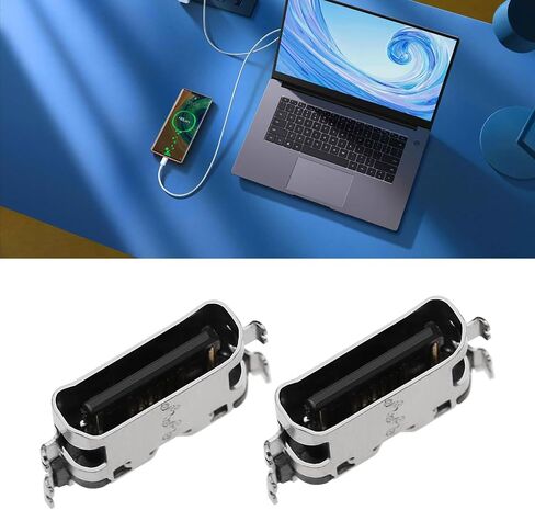 ECSiNG 4PCS USB Type C Charging Port Connector Socket Charger Component Compatible with Huawei Matebook D15 Boh-WAQ9R Replacement Parts in Saudi Arabia