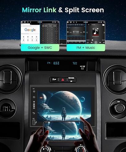 2G 64G Radio for Ford F150 F250 F350 E250 E350 Fusion Edge Explorer Expedition Car Stereo with Wireless Carplay Android Auto 7inch IPS Touchscreen/1280P Backup Camera/WiFi/FM RDS/HiFi/GPS/Bluetooth in Saudi Arabia