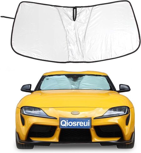 مظلة للزجاج الأمامي لسيارة Toyota Supra J29 2019-2024، ظلال شمسية للزجاج الأمامي الأمامي، واقي من الشمس عاكس قابل للطي، غطاء درع الشاشة، واقي للأشعة فوق البنفسجية، درع حراري يبقي السيارة باردة in Kuwait
