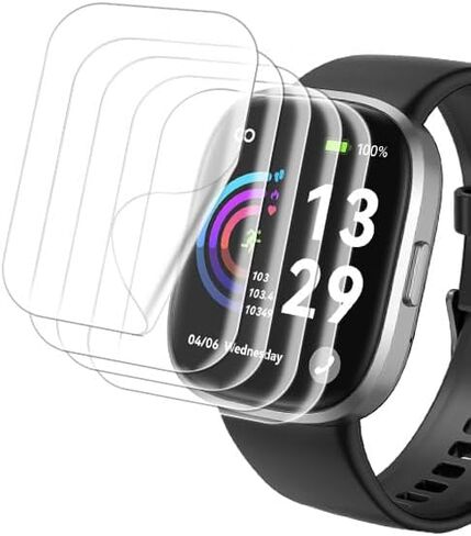 [5 عبوات] واقي شاشة للساعة الذكية Anyloop ALW7، واقي شاشة Anyloop ALW7، حافظة صديقة للبيئة عالية الدقة [مضادة للخدش] [خالية من الفقاعات] [مضادة لبصمات الأصابع] فيلم PET لـ Anyloop ALW7 in Kuwait