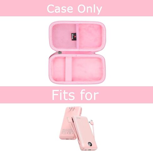 Mchoi Hard Case Suitable for VRURC Portable Charger 20000mAh, Waterproof Shockproof Power Bank Carrying Protective Case, Case Only Pink in Saudi Arabia