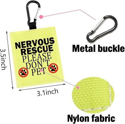 Nervous Rescue Please Don't Pet Alert Hanging Patch Caution Stop Dog Alert Hanging Patches Nervous Dog Hanging Dog Alert Patches (Please Don't Pet-D) in Saudi Arabia