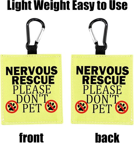 Nervous Rescue Please Don't Pet Alert Hanging Patch Caution Stop Dog Alert Hanging Patches Nervous Dog Hanging Dog Alert Patches (Please Don't Pet-D) in Saudi Arabia