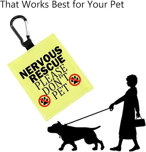 Nervous Rescue Please Don't Pet Alert Hanging Patch Caution Stop Dog Alert Hanging Patches Nervous Dog Hanging Dog Alert Patches (Please Don't Pet-D) in Saudi Arabia