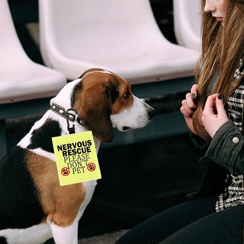 Nervous Rescue Please Don't Pet Alert Hanging Patch Caution Stop Dog Alert Hanging Patches Nervous Dog Hanging Dog Alert Patches (Please Don't Pet-D) in Saudi Arabia