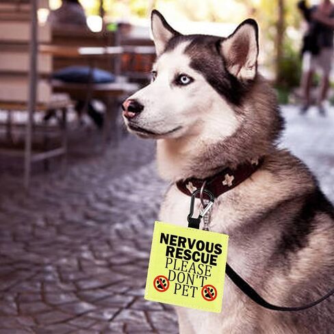 Nervous Rescue Please Don't Pet Alert Hanging Patch Caution Stop Dog Alert Hanging Patches Nervous Dog Hanging Dog Alert Patches (Please Don't Pet-D) in Saudi Arabia