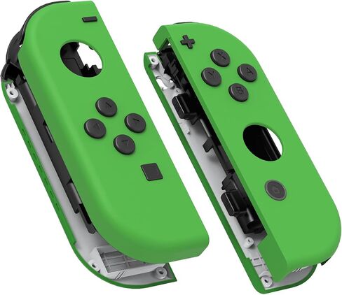 eXtremeRate DIY Replacement Shell Buttons for Nintendo Switch & Switch OLED, Matcha Green Custom Soft Touch Housing with Corlorful Button for Joycon Handheld Controller - Console Shell NOT Included in Kuwait