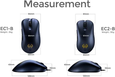 ماوس الألعاب المريح BenQ ZOWIE CS:GO Edition EC1-B للرياضات الإلكترونية (كبير) in Kuwait