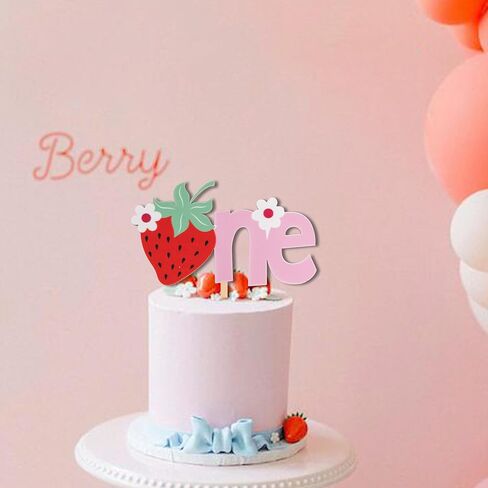 غلاف كعكة عيد الميلاد الأول من الفراولة والتوت - غلاف كعكة بطابع الفاكهة، تزيين كعكة عيد الميلاد الحلو لحفلة عيد الميلاد الأول، والذكرى السنوية، وحفلة استقبال الطفل، ودعائم كشك صور الطفل، وتحطيم الكيك... in Kuwait