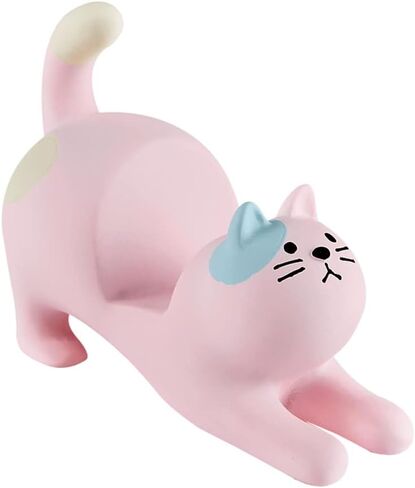 حامل هاتف ذكي على شكل قطة وردية للمكتب، حامل هاتف Kawaii لطيف لأجهزة iPad وiPhone وHuawei وSamsung وXiaomi، 2 في 1 زينة سطح مكتب حيوانات جميلة لديكور المنزل مع حامل للهاتف الذكي in Kuwait