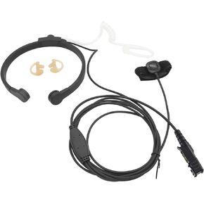 XPR3300E XPR3500E Throat Mic Headset Tactical Neck Microphone Mike 2-Way Radio Acoustic Earpiece Finger Ptt Ear Piece for Motorola XPR3300 XPR3500 XPR 3300 3500 Walkie Talkies