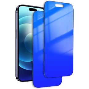 2 Pack for iPhone 15 Pro Privacy Screen Protector Gradient Colorful for iPhone15 Pro Anti-Spy Tempered Glass Full Coverage Anti Bluelight Easy Installation Frame (6.1 inch Blue)