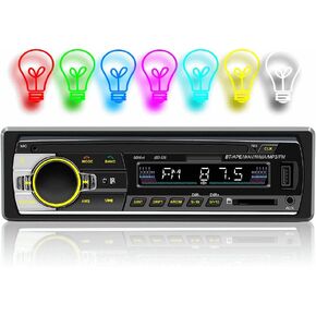 Vbestlife Car MP3 Player, U Disk Car Radio, LED Display, Dual Connection, Handsfree Calling, USB2.0, Radio Broadcast, Car Stereo Receiver for Listening to Music