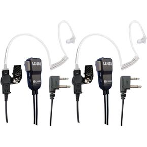 سماعات أذن Lixin LX-002 لأجهزة راديو Midland FRS وراديو GMRS مع ميكروفون وPTT/VOX - عبوتان