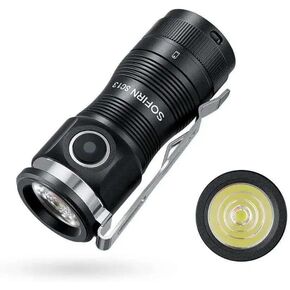 sofirn SC13 HCRI LED Small Flashlight USB C Rechargeable, Bright 1100 Lumens Pocket EDC Flashlight with IPX8 Waterproof, 519A 90+ High CRI Mini Flash Light for Everyday Carry Camping Repairing