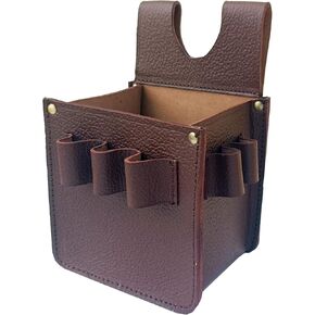Leather Shell Pouch, Compact Small Shells Pouch 0.22 12GA, 20GA and More for Shooting and Hunting Game